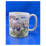 Otagiri 1979 Handpainted Deer Glass Mug