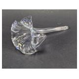 Clear Glass Lily Flower Sculpture