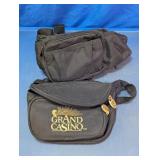 Black Canvas Fanny Pack Waist Bags Duo
