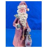 Vintage Rustic Ceramic Santa Claus Figurine