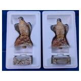 Peregrine Falcon Ceramic Decanter Pair