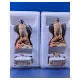 Peregrine Falcon Ceramic Decanter Pair