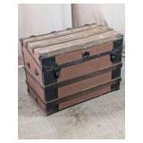 Wooden Steamer Trunk Chest