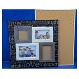 Rustic Collage Picture Frame & Cork Memo Board