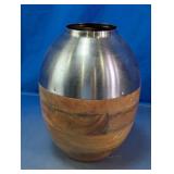 Wood & Metal Decorative Vase
