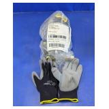 Vallen Black & Gray Safety Work Gloves Set