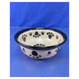 Ceramic Paw Print Pet Bowl