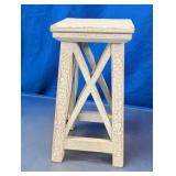 Crackle Finish Wooden Footstool