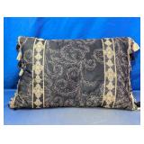 Embroidered Tassel Accent Pillow