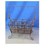 Scrollwork Metal Basket With Handle