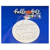 Welcome Fall Wood Sign & Paint Set