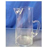 Clear Glass Pitcher With Curved Handle