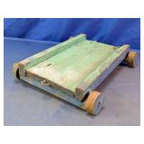 Primitive Wooden Rolling Cart