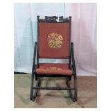 Victorian East-lake Tapestry Rocking Chair