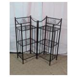 Black Metal 3-Tier Freestanding Bath Shelves