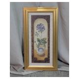 Framed Botanical Auricula Print in Gold Frame