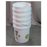 Encore Plastics 5-Gallon White Buckets Lot