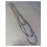 Iridescent Beaded Multi-Strand Necklace