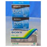 Sony DVC MiniDV & Video 8 Cassette Set