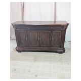 Vtg. Broyhill Dark Wood Sideboard Buffet Cabinet