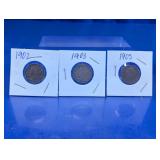 1902, 1903, & 1905 Liberty Head V Nickels Set