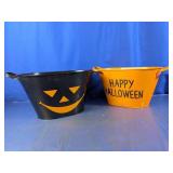 Halloween Oval Metal Decorative Tub Buckets