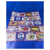 Vtg Canned Food Produce Label Gift Wrap Sheet