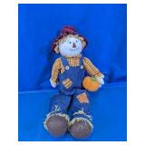 Harvest Scarecrow Doll with Pumpkin