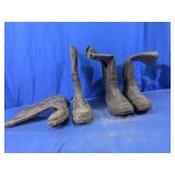 Black Waterproof Rubber Rain Boots Set