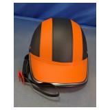 Orange and Black Protective Riding Helmet