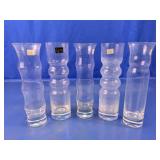 Clear Glass Decorative Vases Set