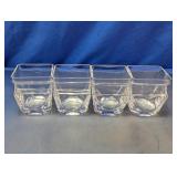 Modern Square Clear Glass Tumblers Lot