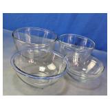 Clear Glass Mixing & Serving Bowls Set