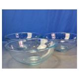 Clear Glass Mixing Bowl Set