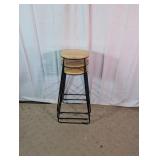 Wood & Metal Stackable Bar Stools