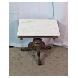 Antique Marble Top Rectangular Accent Table