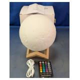 3D Print 3D Moon Lamp Light Night Light w/ Stand