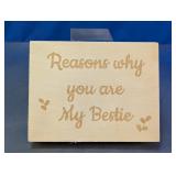 Wooden Bestie Reasons Keepsake Box