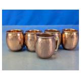 Hammered Copper Mini Mugs