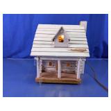 Lighted Log Cabin Miniature Model
