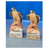 Hawk Figurines on Rectangular Bases