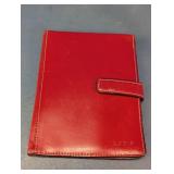 Lodis Red Leather Checkbook Organizer