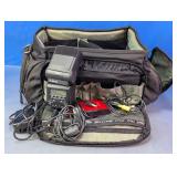 Canon Camera Bag with Flash & Accessories