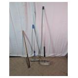 Assorted Cleaning Tools & Garden Edger