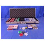 Poker Game Chip & Playing Card Set