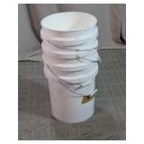 Encore Plastics 5-Gallon White Buckets Lot