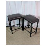 Upholstered Leatherette Counter Stools