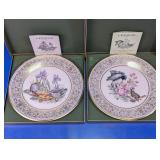 Lenox Boehm Collector Plates Birds in Box Duo