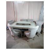 Ashley Furniture Glass Top Dining Table & 6 Chairs