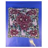 Vintage Tapestry Floral Throw Pillow